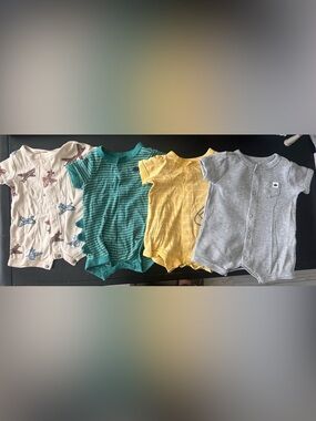 Carters newborn Baby Rompers - Button Front
